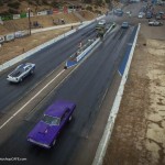 Drag racing, shot with a drone