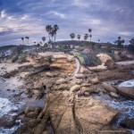 Laguna beach aerial panorama from a drone