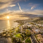 Laguna beach aerial panorama from a drone