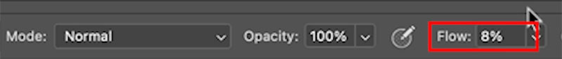 adjust the flow on your brush