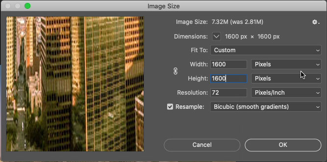 make an image squaee in photoshop